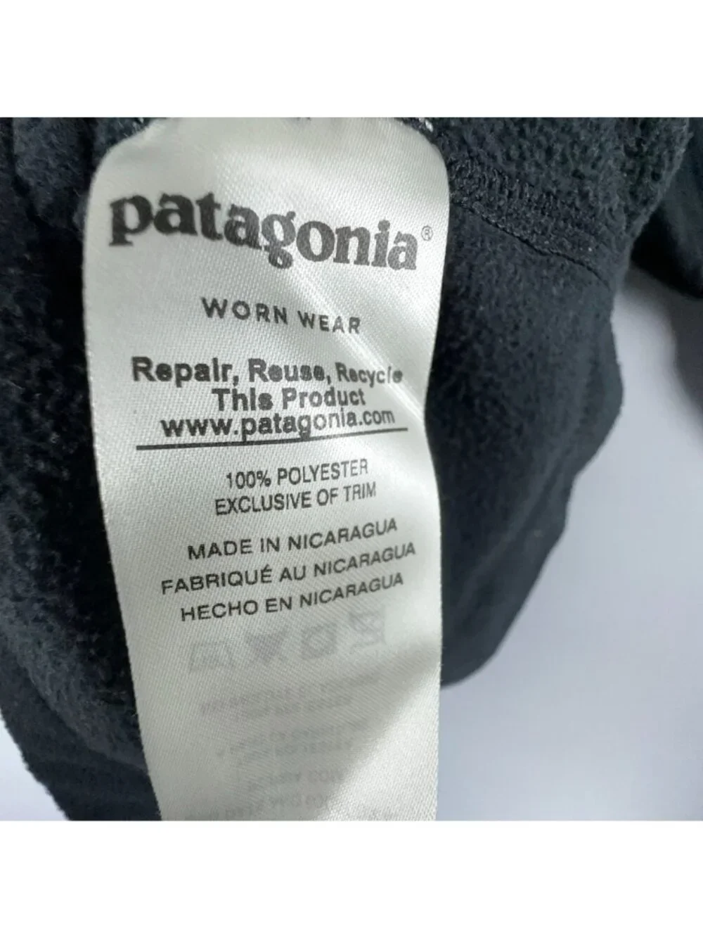 Patagonia Black Pullover Jacket Size Large Quarter-Zip Fleece Accenture Logo